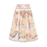 Beige Rok met Rits en Zakken Zimmermann , Multicolor , Dames