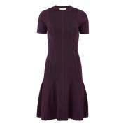 Peplum Jurk IN Tubular Nina Ricci , Purple , Dames