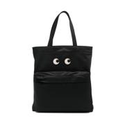 Zwarte Econyl® Tote Tas met Eyes Patch Anya Hindmarch , Black , Dames