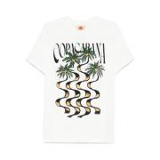 Grafische Print Crew Neck T-shirt Farm Rio , White , Dames