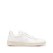 Witte Leren Sneakers met Geperforeerde Details Veja , White , Heren