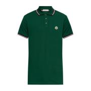 Polo met logo Moncler , Green , Heren