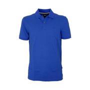 Geborduurd Logo Katoenen Poloshirt Hugo Boss , Blue , Heren