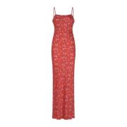 Maxi-jurk met print Rotate Birger Christensen , Orange , Dames