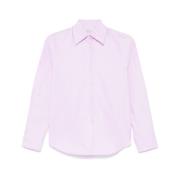 Roze Katoenen Overhemd met Textuur Mazzarelli , Pink , Dames