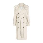 Beige Trench Coat The Mannei , Beige , Dames