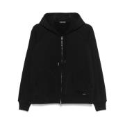 Zwarte hoodie met zakken Tom Ford , Black , Heren