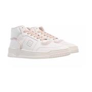 Wit/Roze Leren Sneakers Copenhagen Shoes , White , Dames