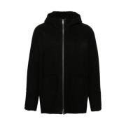 Zwarte Sheepskin Hoodie Jas Shearling Gevoerd Salvatore Santoro , Blac...