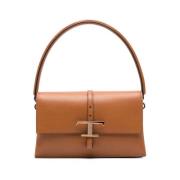 Cognac Bruine Schoudertas met Overslag Tod's , Brown , Dames