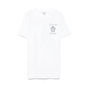 Witte Crew Neck Korte Mouw T-shirt Sporty & Rich , White , Dames