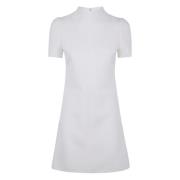 Heritage White A-Line Korte Mouw Jurk Courrèges , White , Dames