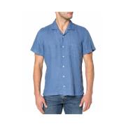 Casual Overhemd Korte Mouw Hugo Boss , Blue , Heren