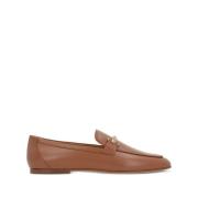 Terracotta Bruin Leren Platte Schoenen Tod's , Brown , Dames