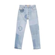 Patchwork Denim Jeans Gallery Dept. , Blue , Heren