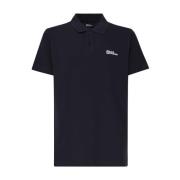 Navy Katoenen Poloshirt Jack Wolfskin , Blue , Heren