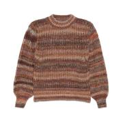 Chunky Gebreide Gestreepte Crew Neck Sweater Louise Misha , Brown , Da...