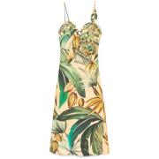 Gele Spaghettiband Jurk Farm Rio , Multicolor , Dames