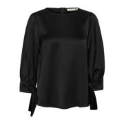 Elegante Zwarte Blouse met ¾ Mouwen InWear , Black , Dames