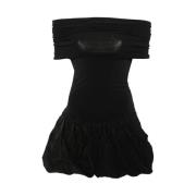 Zwarte Off-Shoulder Jurk met Gerimpeld Bovenlijf Anna October , Black ...