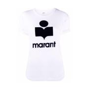 Logo Crew Neck T-shirt Isabel Marant Étoile , White , Dames