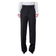 Elegante Wollen Broek met Verstelbare Zoom Seafarer , Black , Heren