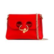 Rode Leren Mini Cross Body Tas JW Anderson , Red , Dames