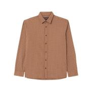 Kent Kraag Lange Mouw Shirt Marc O'Polo , Brown , Heren