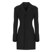 Zwarte wollen blazer met pieklapel Y-3 , Black , Dames