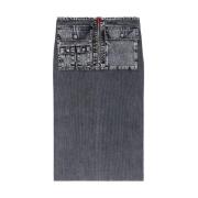 Cargo potloodrok met denim panelen Diesel , Gray , Dames