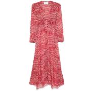 Poppy Red Etoile Jurk met Zijstrik Isabel Marant Étoile , Multicolor ,...