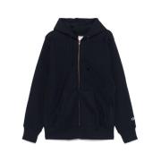 Navy Blauwe Hoodie met Rits Champion , Blue , Heren