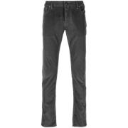 Donkergrijze Corduroy Straight Leg Jeans Jacob Cohën , Gray , Heren