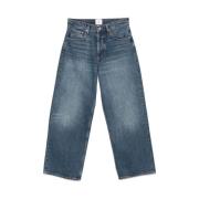 Wide Leg Denim Jeans Anine Bing , Blue , Dames