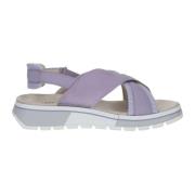 Platte sandalen voor vrouwen Caprice , Purple , Dames