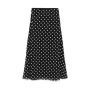 Pailletten Polka Dot Chiffon Rok Rotate Birger Christensen , Black , D...