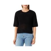 Denim Gebreide Pullover Zwaar Katoen Marc O'Polo , Black , Dames