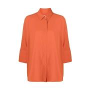 Oranje Shirt met Driekwart Mouwen Alberto Biani , Orange , Dames