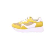 Zacht Suède Marigold Grain Sneakers Paul Green , Yellow , Dames