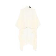 Beige Batwing Style Jurk met Gerimpeld Detail Taller Marmo , Beige , D...