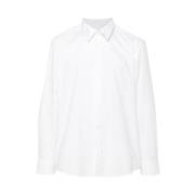 Witte Katoenen Poplin Overhemd met Ritsdetails MM6 Maison Margiela , W...