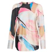 Satijnen blouse met ronde halslijn InWear , Multicolor , Dames