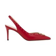 Luxe leren slingbacks voor speciale gelegenheden Roberto Cavalli , Red...