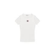 Korte mouw gerecycled katoenen T-shirt Tommy Jeans , White , Dames