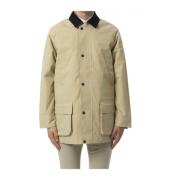 Heren Caban Jas met Check Voering Aquascutum , Beige , Heren