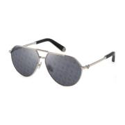 Heren zonnebril spiegelglazen 64-12-145 Spp007M Philipp Plein , Gray ,...