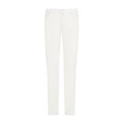 Crème Linnen Slim-Fit Five-Pocket Jeans Kiton , White , Heren