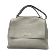 Zachte Leren Tas Orciani , Beige , Dames