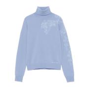 Stijlvolle Kant Trui Ermanno Scervino , Blue , Dames