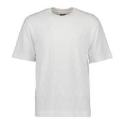 Katoenen Spons T-shirt met FF Patroon Fendi , White , Heren